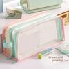 Transparent Display Korean Style Pencil Case Multilayer Ins Pencil Pouch  Children Kids