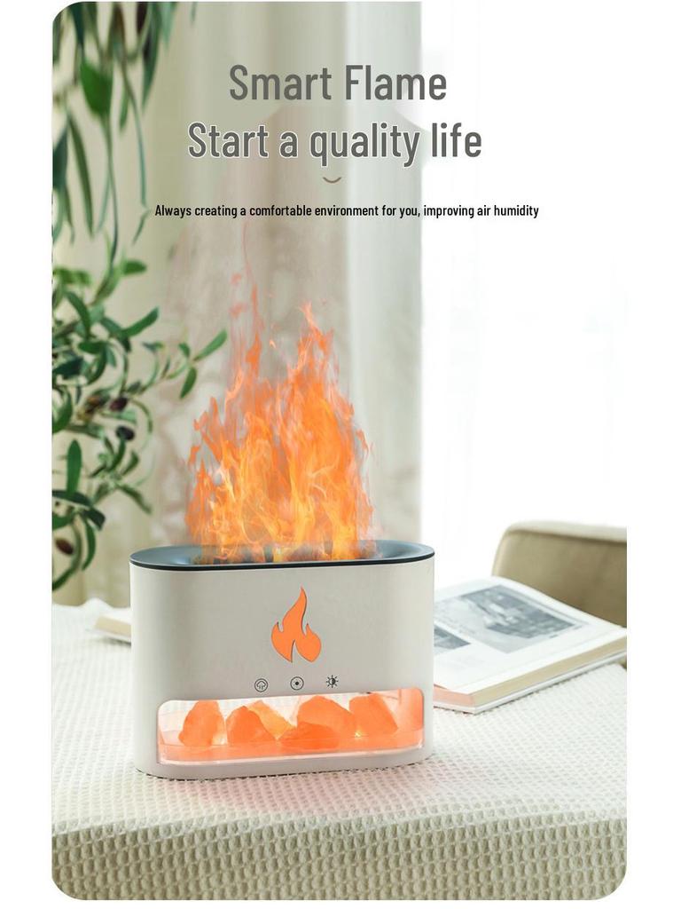 Seven-Color Ultrasonic Aroma Diffuser with Salt Stone