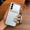 Luxury Big Window Phone Case with Lanyard for infinix HOT 70 Premium Textured Casing