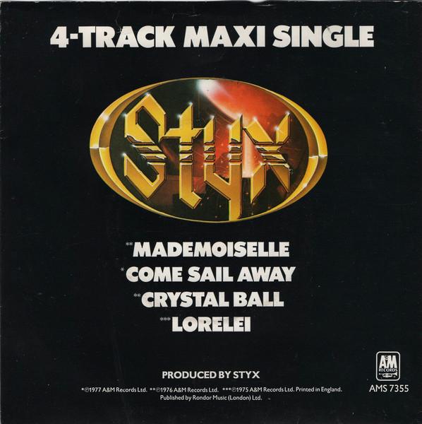 7inch Record STYX - 4-track Maxi Single AMS7355 A&M RECORDS 1977 UK Rock Used