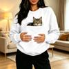 Damen Freizeit Langarm Sweatshirt mit Haustier-Tasche - Modischer Pullover für den täglichen Gebrauch