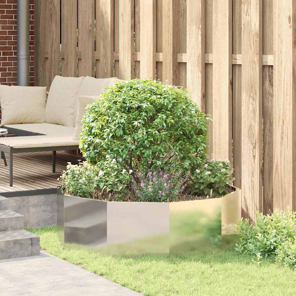 Plant Pot Silver 120 X 120 X 35 Cm Stainless Steel
