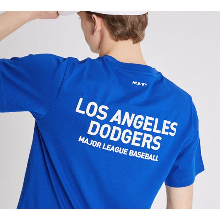MLB NY/LA Los Angeles Dodgers American Vintage Dopamine Basic Logo Print Sports Crew Neck Loose Short Sleeve T-Shirt Unisex Tops Blue 31TS21931-07U
