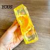 Stress Relief Clear Stick Toy Shapeable Fruit Bar Squeeze Toy, No Rebound Stretching Soft Stretchy Fidget Strip for Relaxation Calming Sensory