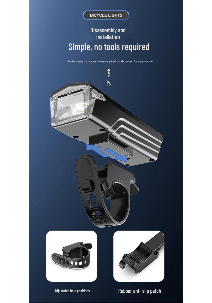 Waterproof Light-Sensing Bicycle Headlight: Strong Light for Mountain and Road Night Cycling