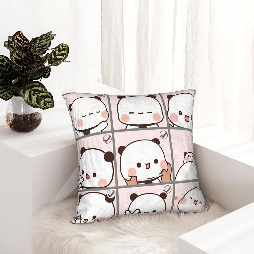 Cartoon Panda Bubu Dudu Pillowcase Double-Sided Printing Cushion Cover Decorative Throw Pillow Case Cover Home Square 40*40Cm