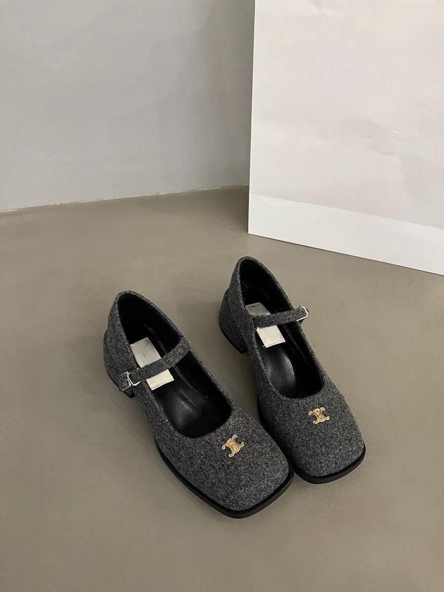 

Высокие каблуки французские вечерние туфли детские 2024 новые популярные свадебные туфли высокие каблуки толстые туфли знаменитости из Интернета Мэри Джейн 39