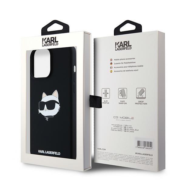 Karl Lagerfeld Klhmp15Xschpplk Iphone 15 Pro Max 6.7 Czarny/Black Hardcase Silicone Choupette Head Magsafe