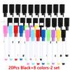 1-100Pcs Magnetic Erasable Whiteboard Pen Stationery Office Teaching Supplies for Blackboard Student Dry Erase Markers