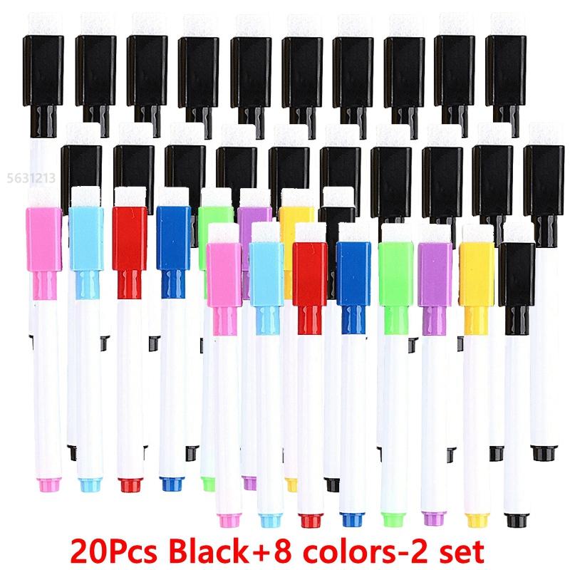1-100Pcs Magnetic Erasable Whiteboard Pen Stationery Office Teaching Supplies for Blackboard Student Dry Erase Markers
