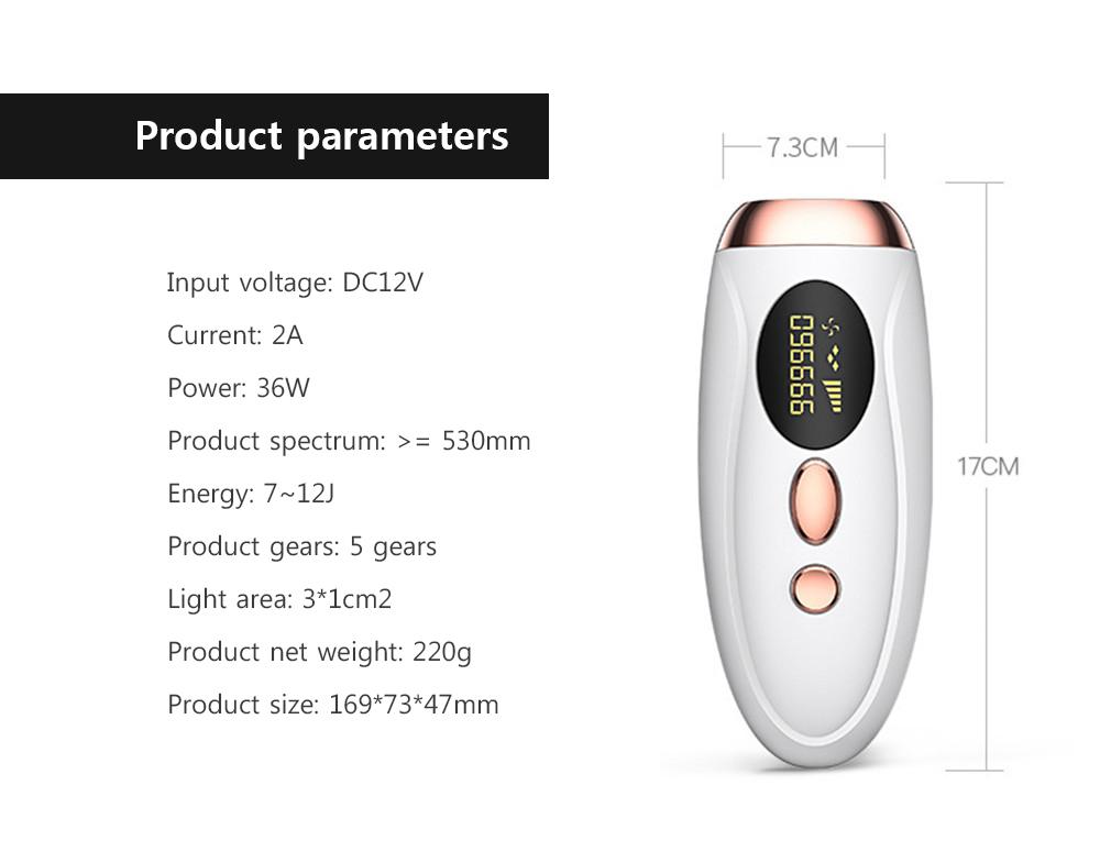 HOMZY Portable IPL Laser Epilator 999999 Flashes - Painless, Permanent Hair Removal for Women’s Body and Bikini Line