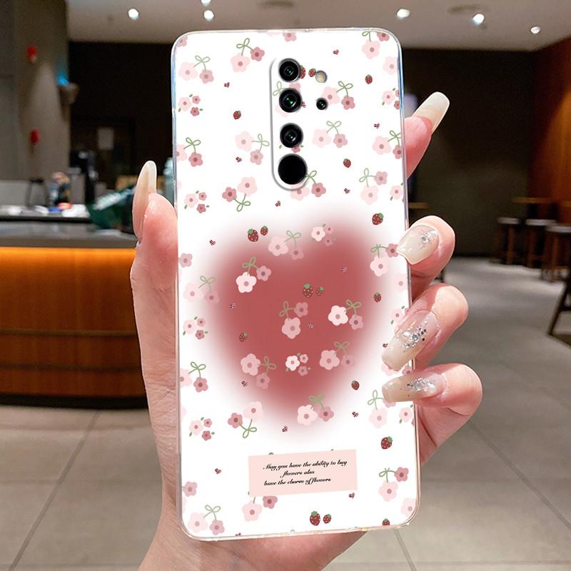 Custodia Per Xiaomi Redmi Note 8 Pro Note8 Capa Fiore Farfalla Protettiva Sottile Custodie Trasparente Morbido Silicone TPU Copri Telefono