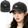 Neue Cartoon niedliche Katze Stickerei gewaschen retro Baseballkappe Herren und Damen lässige Outdoor Sonnenschutz Kappe