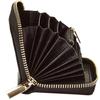Wings Small Women' Genuine Leather Zippered Wallet Black