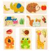 Children'S Wooden 3D Three-Dimensional Puzzle 1 To 3 Year Old Baby Early Education Traffic Figure Puzzle Buckle Puzzle Toy