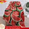 Watermelon Blanket Gifts for Women Girls Adults Kids Soft Warm Lightweight Cozy Red Watermelon Fruit Theme Throw Custom Blankets