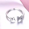 Rockyu Brand Fashion Accessory Ring for 925 Sterling Butterfly One Size Fits Hawaiian Jewelry Women, Silver, Design, Most, CZ, Zirconia,
