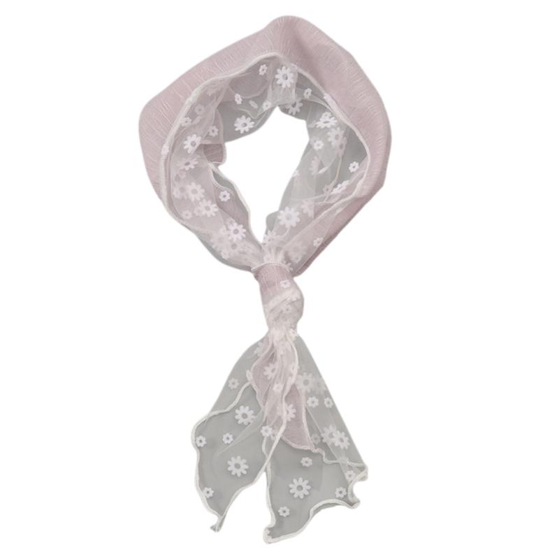 Fashionable Women's Small Silk Scarf Lightweight and Breathable Headwrap Scarf Comfortable Kerchief for Daily Wear