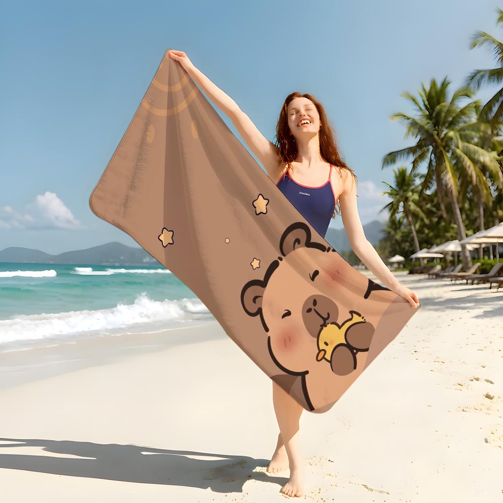 Animal c-capybara Towel Beach Blanket Towel For Travel Gym Shower Luxury Lightweight Camping Pool hot