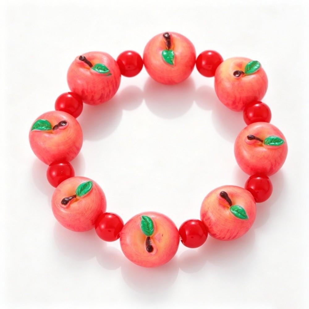 Elastic Fruit Hand Chain Colorful Stackable Bracelet Fashion 3D Resin Bead Bracelet  Party