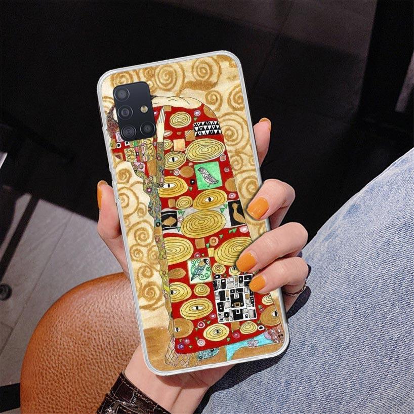 Kiss by Gustav Klimt Desig Phnoe Case for Samsung Galaxy A51 A50S A71 A70 A41 A40 A31 A30 A21S A20S A10S A21S A6 A7 A8 A9 Cover