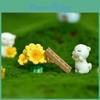 Charming Resin Sunflower Cat Sculpture Ideal Cartoon Animal Miniature For Gardens