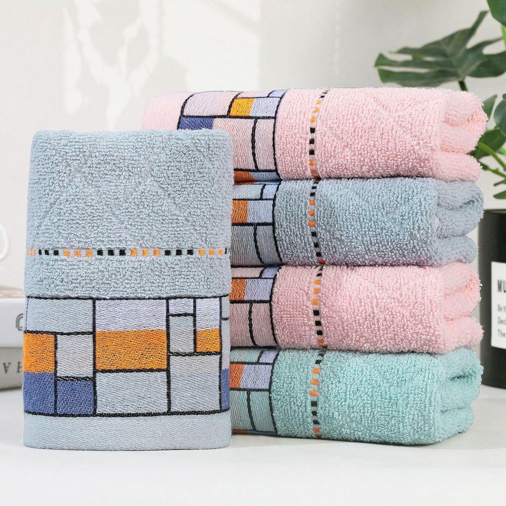 Embroidery Soft Absorbent Face Towel: Thickened Pure Cotton with Polyester Blend