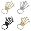 Hand Gothic Skeleton Bangle For Women With Electroplated Alloy Halloween Jewelry