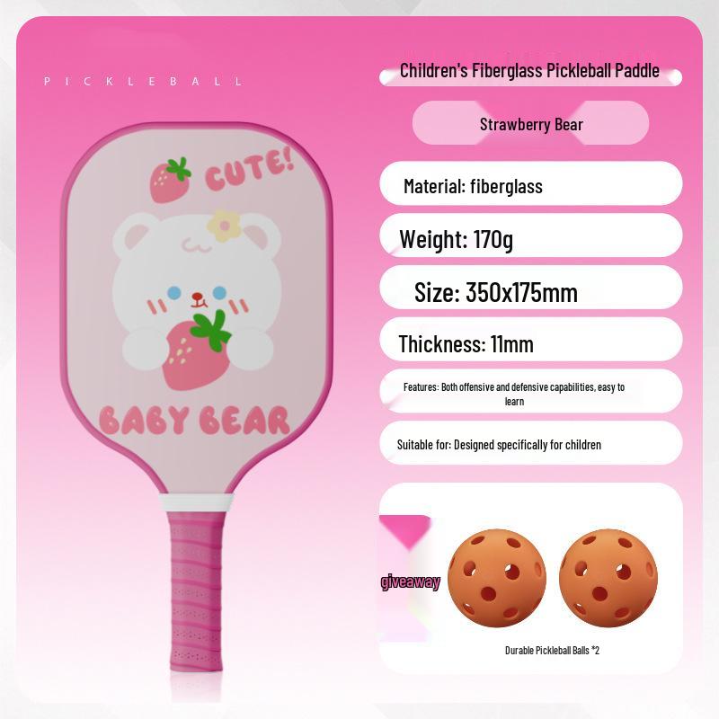 Children's Beginner Pickleball Racket Set - Fiberglass, Official Store Model