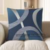 Home Decor Modern Blue & Gray Geometric Throw Pillow Pattern Cushion Cover Suitable For Sofa Bedroom Car Pillow Cover