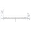 Metal Bed Frame with Headboard and Footboard White 100 x 190 cm