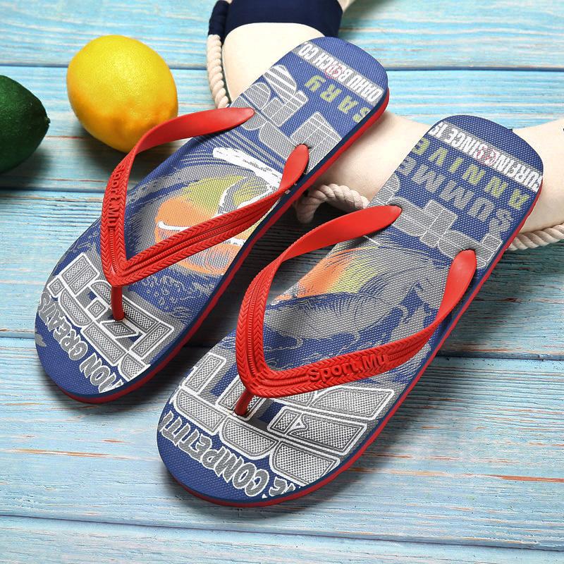 Cheap Summer Man Flip Flops Non-slip Beach Slippers Men Outdoor Green Men's Flip-Flops Fashion Slides Flat chinelo masculino