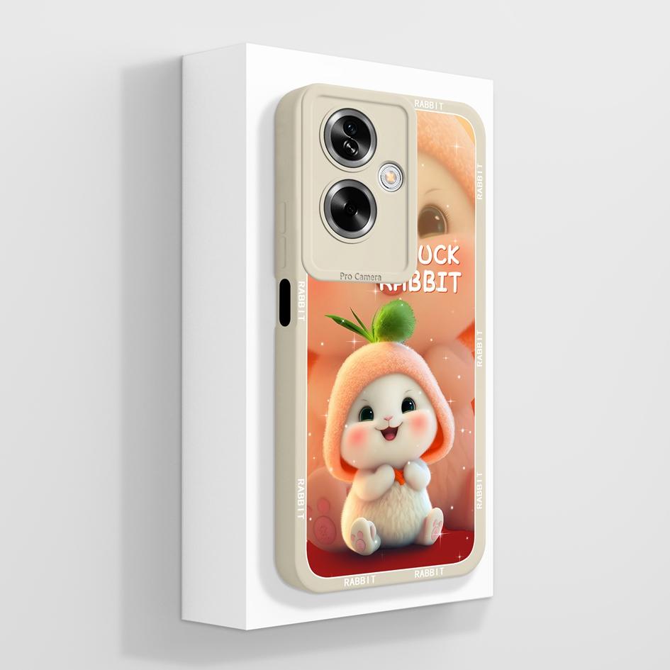 For OPPO A79 A77 A77s A78 A83 A91 A92 A93 A93s A94 A95 A96 4G 5G Phone Cases Lovely Panda Kitten Pattern Liquid Silicone Anti Slip Shell For OPPO Capa