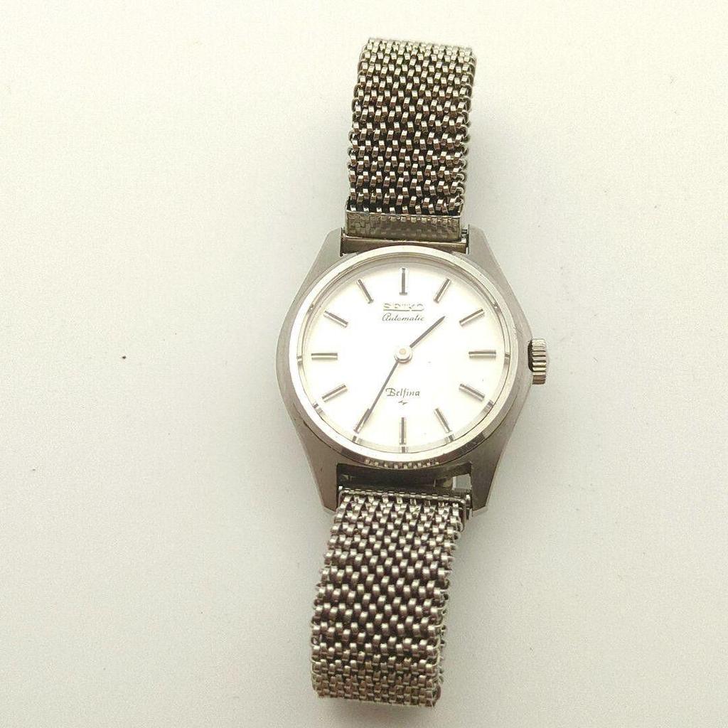 SEIKO Belfina Automatic Ladies Watch Silver Working Item Vintage