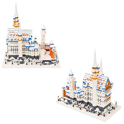 LULUFUN Micro Blocks Swan Castle Block Set, Building Toy, Mini Neuschwanstein Castle, Assembly Required, Men, Women, Adults, Celebration Gift, New Yea