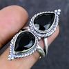 Natural Black Spinel Gemstone 925 Sterling Silver Jewelry Ring Size 8 ETC-13951