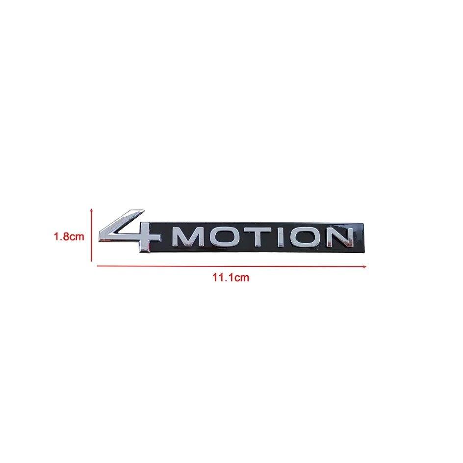 Car Styling 4Motion 3D Rear Trunk Fender ABS Chrome Zinc Alloy Emblem Badge Decal for Volkswagen Tiguan Touareg Tayron