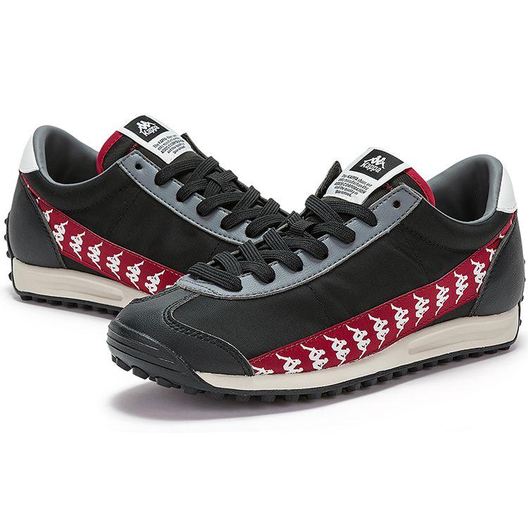 Kappa Commuting Casual Retro Slip-Resistant Durable Lightweight Low-Top Running Shoes Unisex sneaker Black Red K0CY5MM18-990