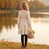 Farbenfrohes Freizeitkleid für kleine Mädchen für Frühling und Herbst, Alltagskleidung und Party