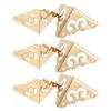 6Pcs Brass Triangle Corner Protectors for Furniture Wood Box Vintage Metal Edge Guards Decorative Corner Protectors Cabinet