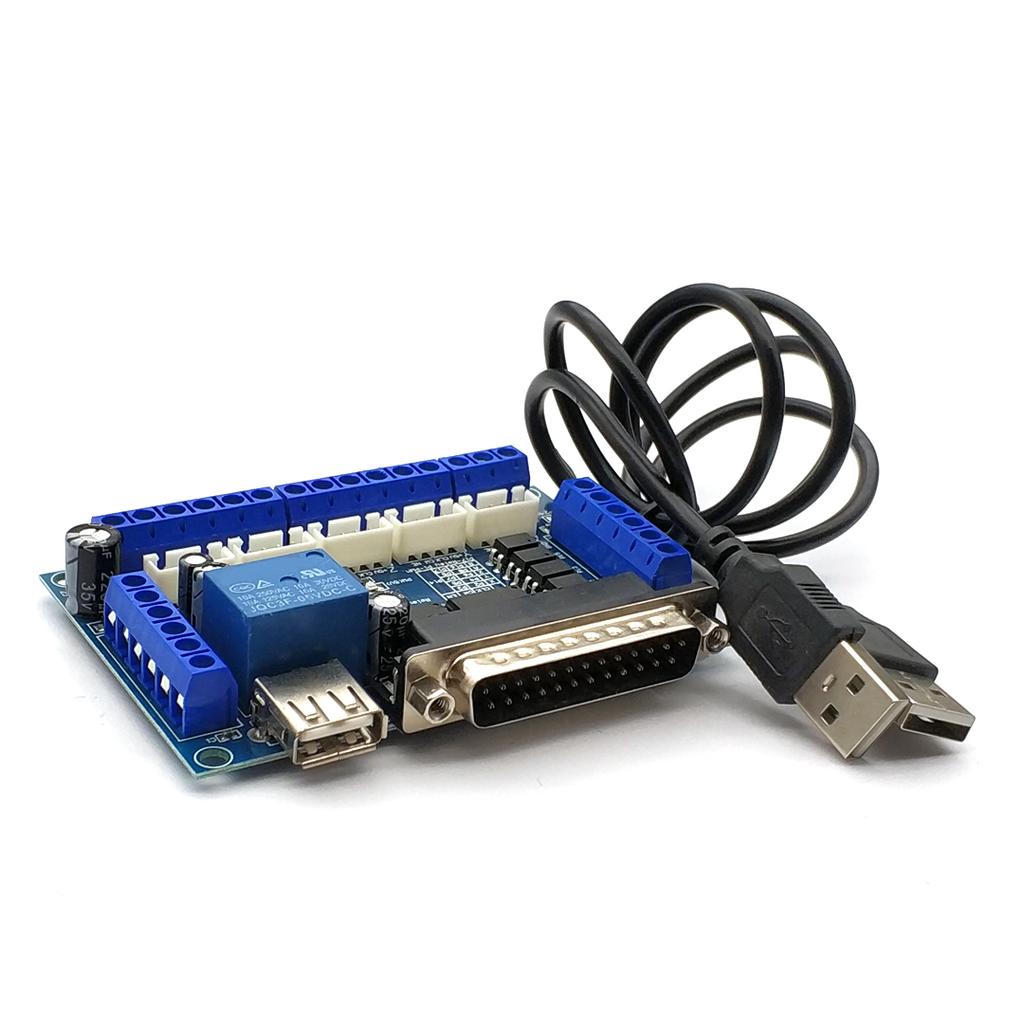 MACH3 Engraving Machine 5 Axis CNC Breakout Board with Optical Coupler for Stepper Motor Drive Controller with USB Cable