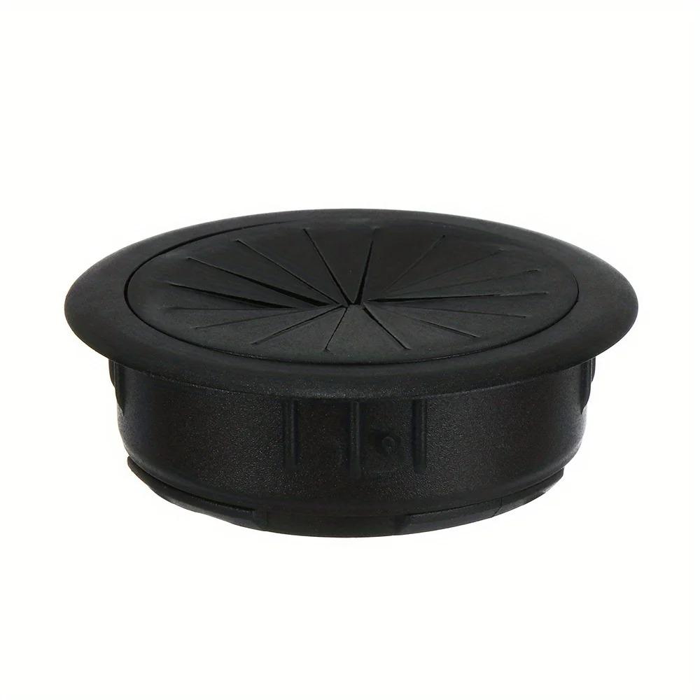 2pcs 60mm Desk Cable Grommet Wire Hole Cover Cord Organizer Table Outlet Port Management