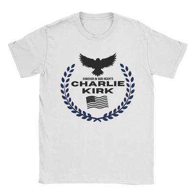 Charlie Kirk T Shirts for Men 100% Cotton Novelty T-Shirts Round Collar  Tee Shirt Short Sleeve Clothes Printed