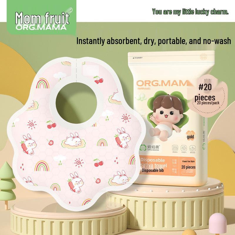

Disposable Infant Bib: Soft, Absorbent, and Anti-Spill for Baby Boys and Girls