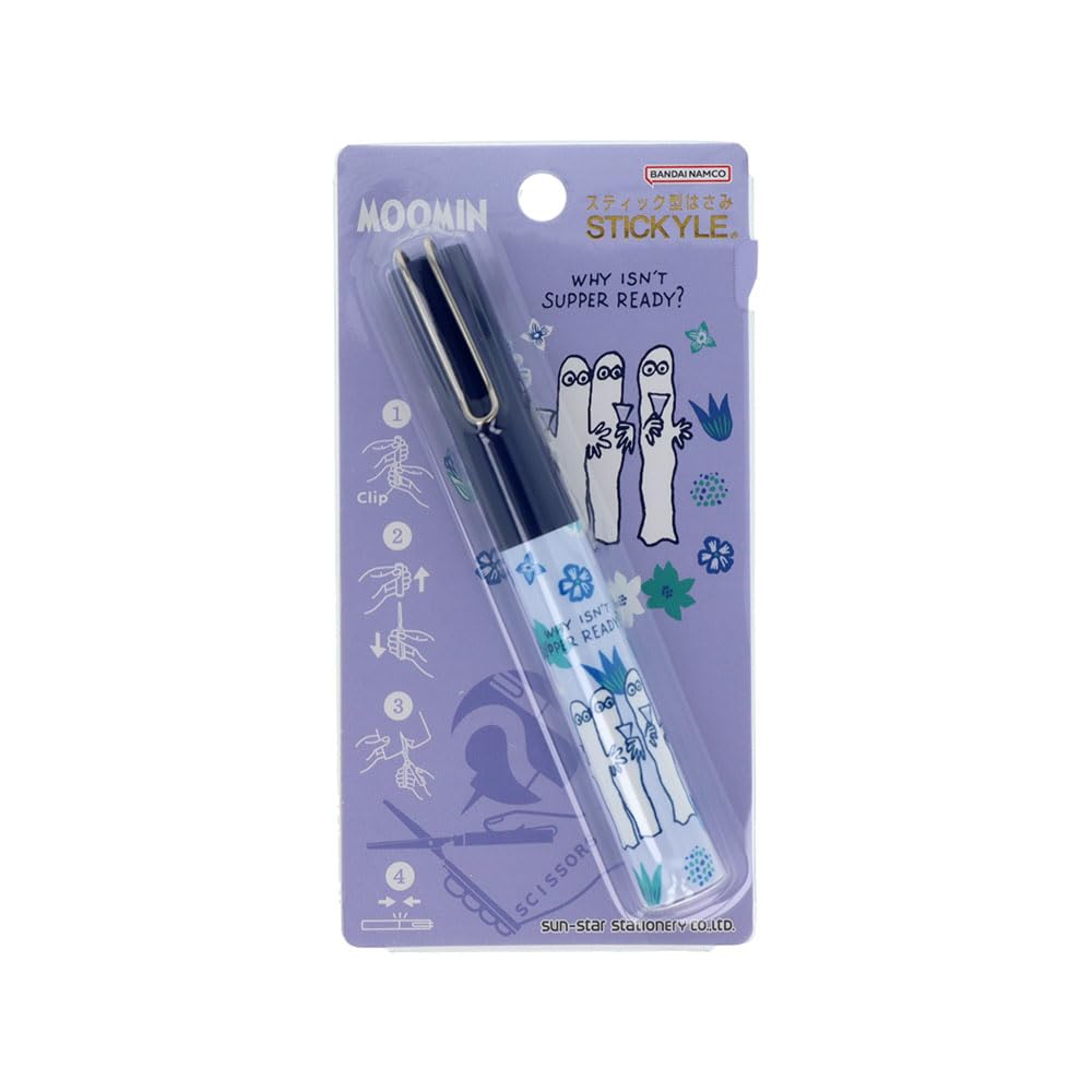 

Stationery Moomin Portable S3721973 Sun-Star Stick-Type Scissors, Hattifatteners,