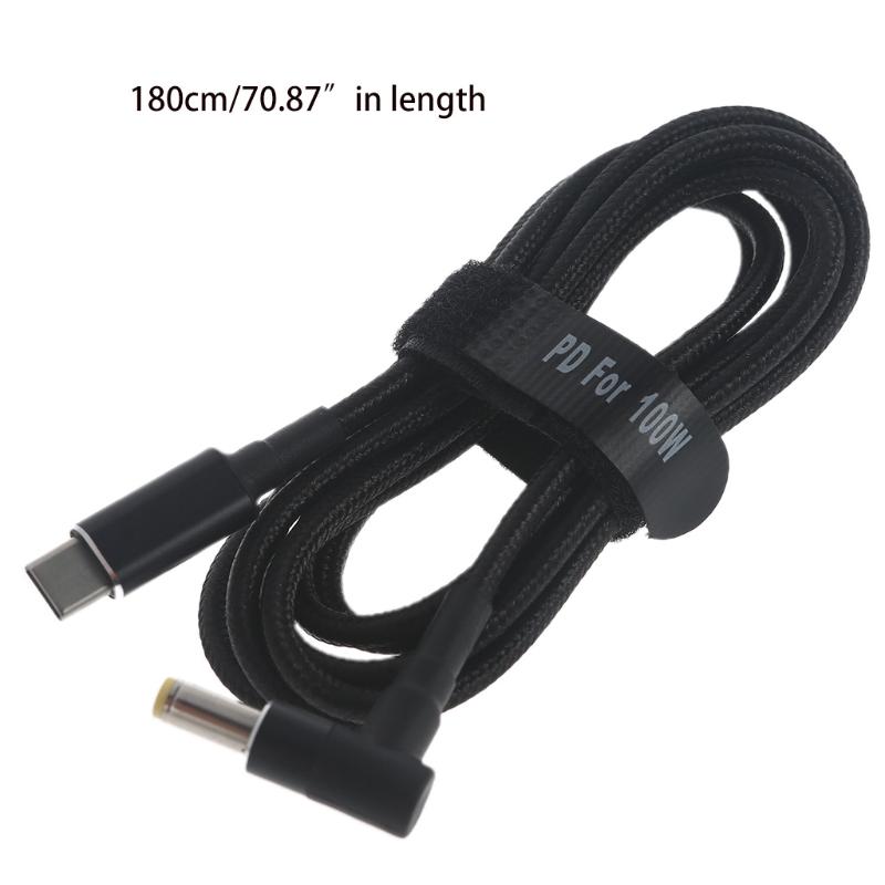 USB Type C USB-C to for DC 18.5-20V 5.5 x 1.7 mm Power Plug PD Emulator Trigger Cable for Laptop