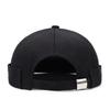 Adjustable Hip Hop Cap Solid Color Street Dance Hat Retro Fashion Beanie Hat Men