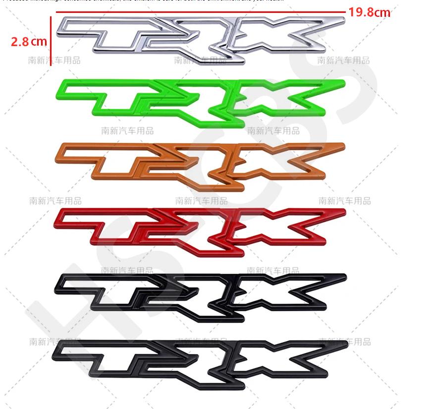 1Pcs 3D Metal TRX Letter Emblem Car Side Fender Decal TRX Logo Rear Trunk Badge Tailgate Stickers Accessories Car Styling