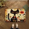 Cartoon Four Kittens Welcome Home Floor Mat Super Cute and Warm Cartoon Cat Floor Mat Suitable for Decorating Living Rooms And