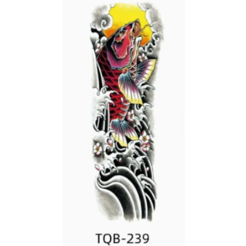 Large Arm Sleeve Tattoo Rose Gear Clock Eye Waterproof Temporary Tatto Sticker Lion Wolf King Body Art Full Fake Tatoo Women Men